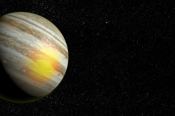 Las observaciones muestran que la atmósfera superior de Júpiter - por encima de la gran mancha roja - es cientos de grados más que en cualquier otro lugar del planeta.