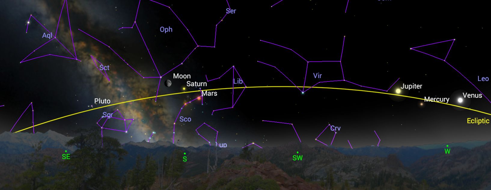 How to Spot Mercury and the Solar System's 'Racetrack' Using Mobile Apps