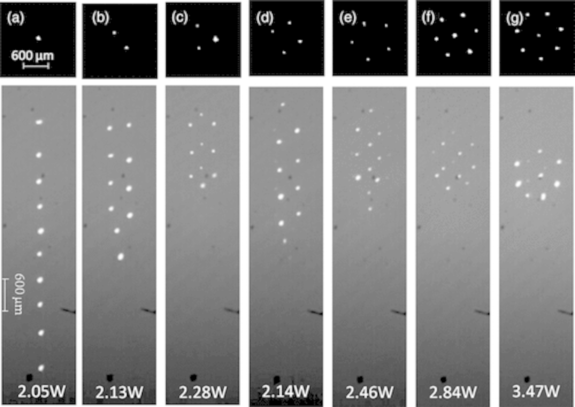 Top and side views of different dust structures formed in a Gaseous Electronics Conference radio-frequency reference cell.