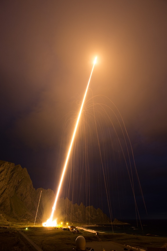 NASA's Wallops Flight Facility in Virginia has set a new Guinness World Record for the most rocket engines fired on a single flight. On Sept. 16, 2015, the facility's sounding rocket team launched a mission that included the firing of 44 rocket engines.