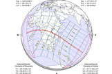 Map showing the path of the Sept. 1, 2016 annular solar eclipse across parts of Africa.