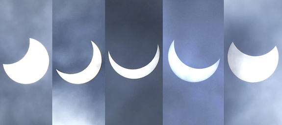 Partial solar eclipse over Arusha, Tanzania, on Sept. 1, 2016.