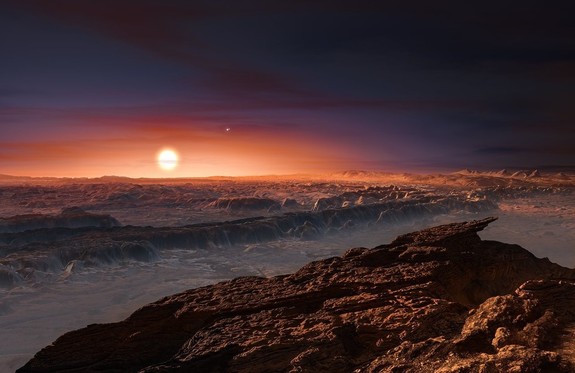 Artist's impression of the planet around Proxima Centauri.