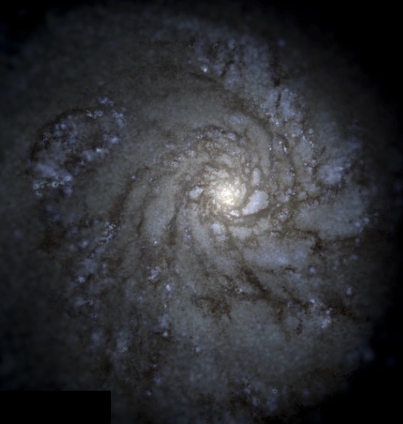 The Milky Way galaxy, as simulated using a supercomputer consisting of 2,000 servers linked together. 