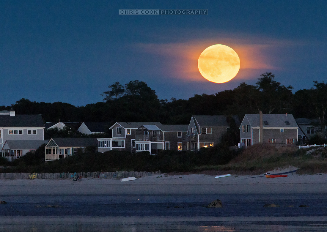 Harvest Moon over Cape Cod