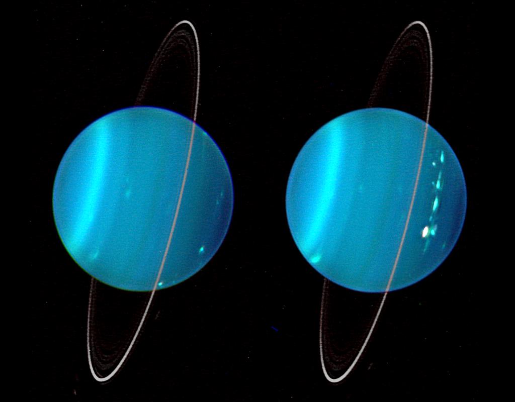 Infrared images of Uranus