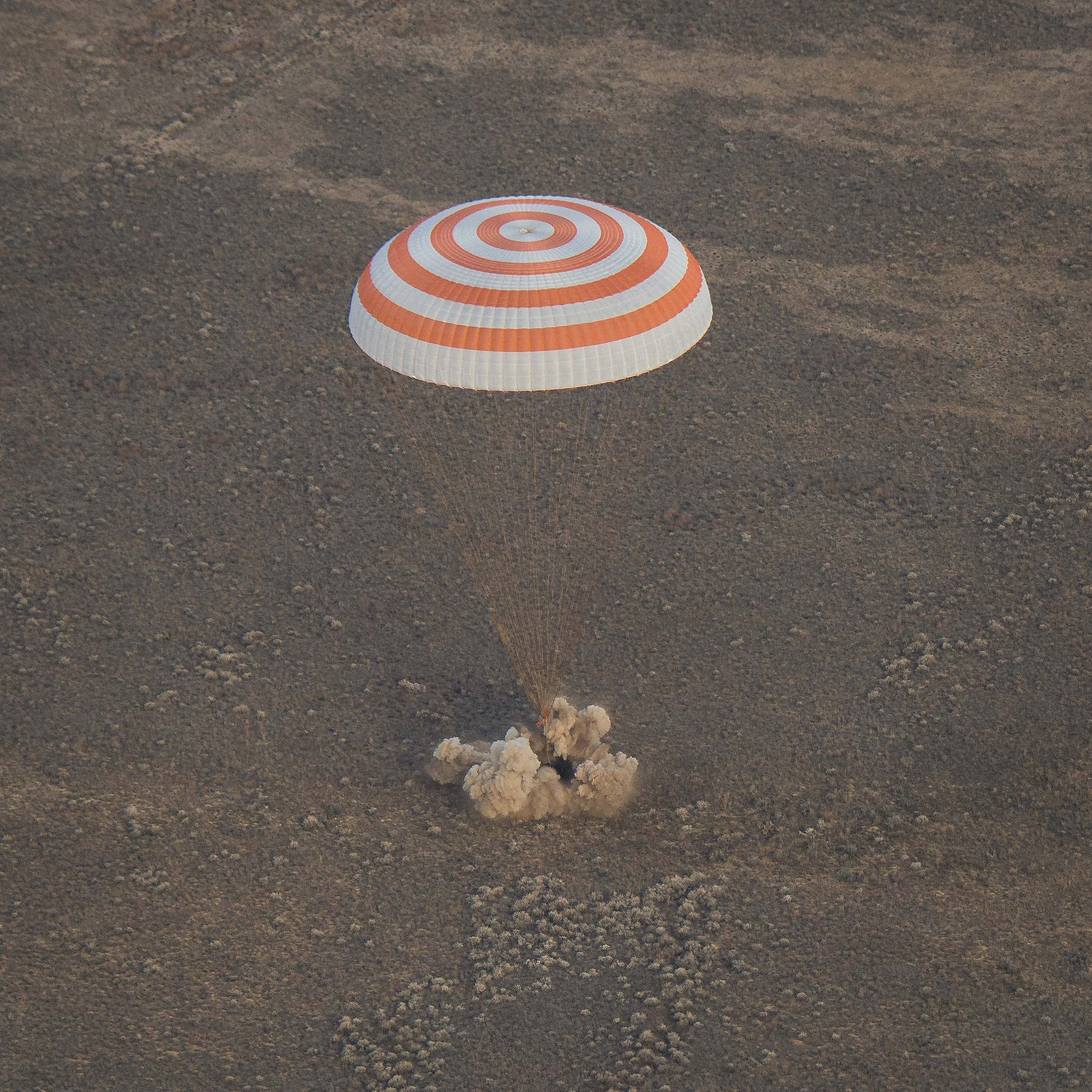 Soyuz Space Capsule Lands Safely with Crew of 3