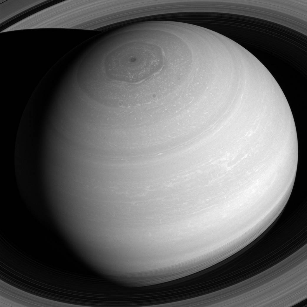Wow! Saturn Rings and Weird Hexagon Vortex Dazzle in NASA Photo