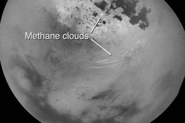 Saturn's Moon Titan - Moving Methane Clouds Captured By Spacecraft | Video