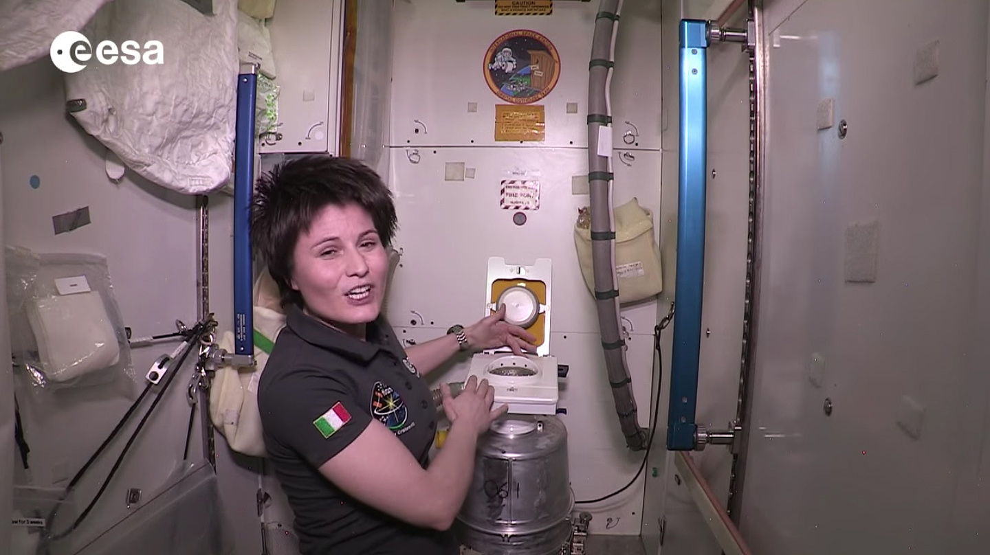 1) How do you go to the bathroom on the ISS?