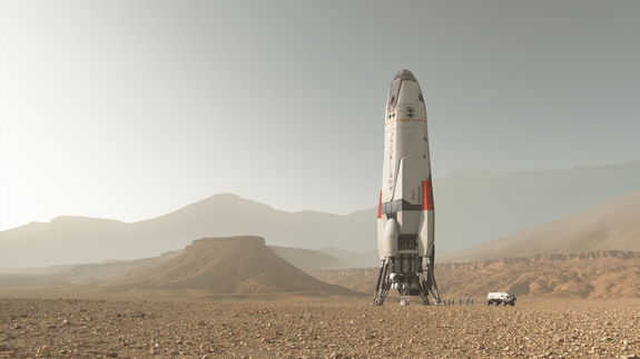 This is the Daedalus — the spaceship that transports the crew from Earth to Mars in National Geographic's 