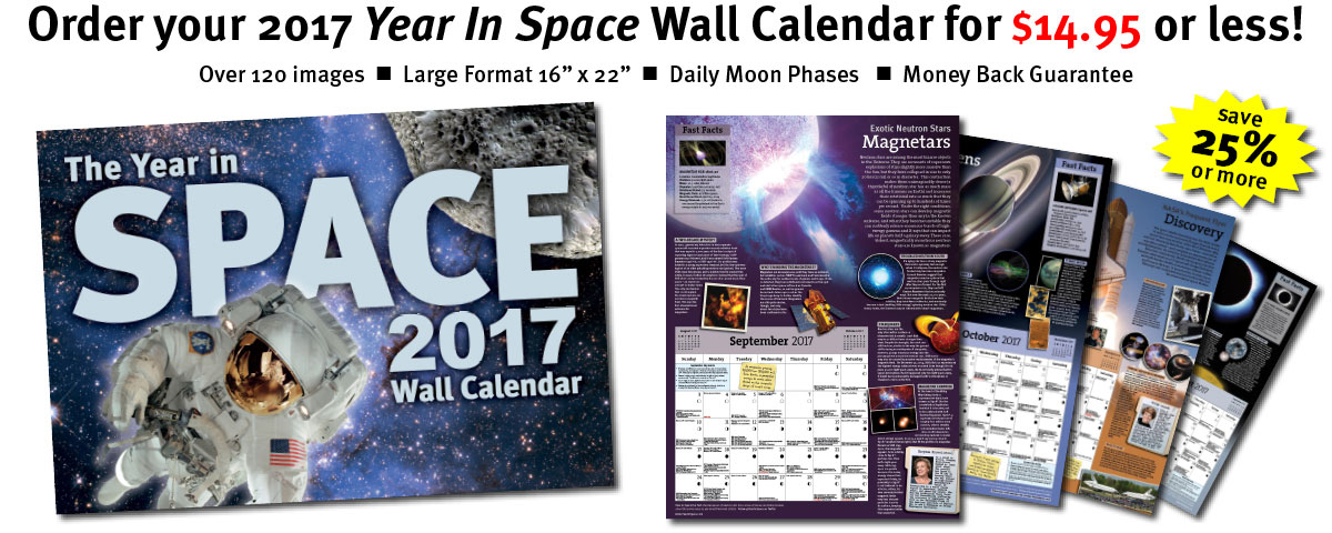 2017 Year In Space Calendar