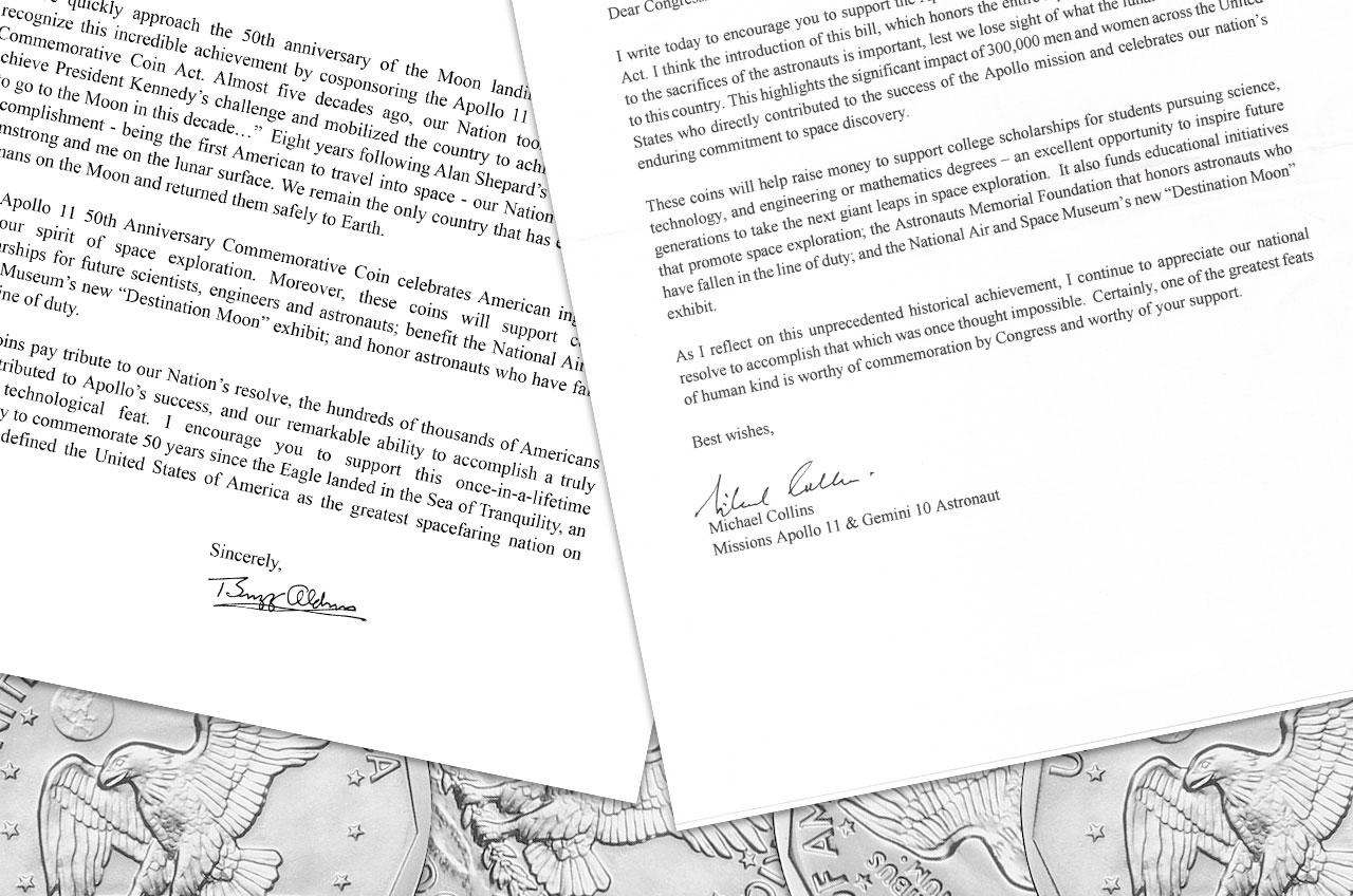 Apollo 11 Astronauts Call on Lawmakers to Mint Coins for Moon Landing 50th