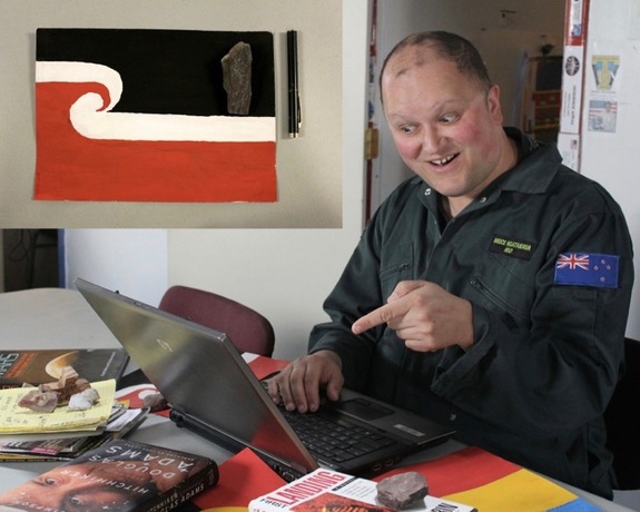 CapCom Bruce Ngataierua at workstation