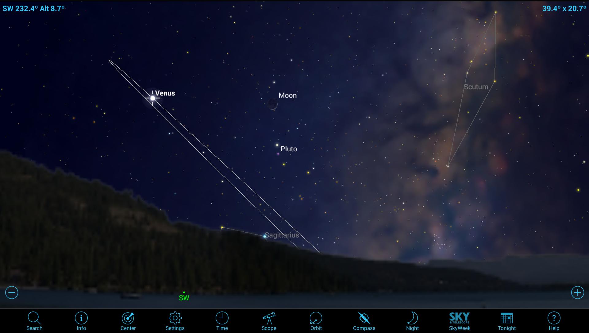 Admiring the Beauty of Venus with Mobile Astronomy Apps 
