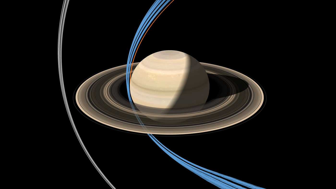 Saturn Probe Dives Past Rings for 1st Time