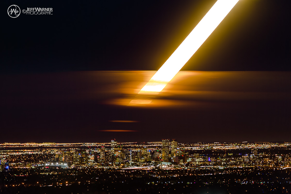 Beaming Moon Over Denver: Skywatcher Snaps a Long Supermoon Exposure