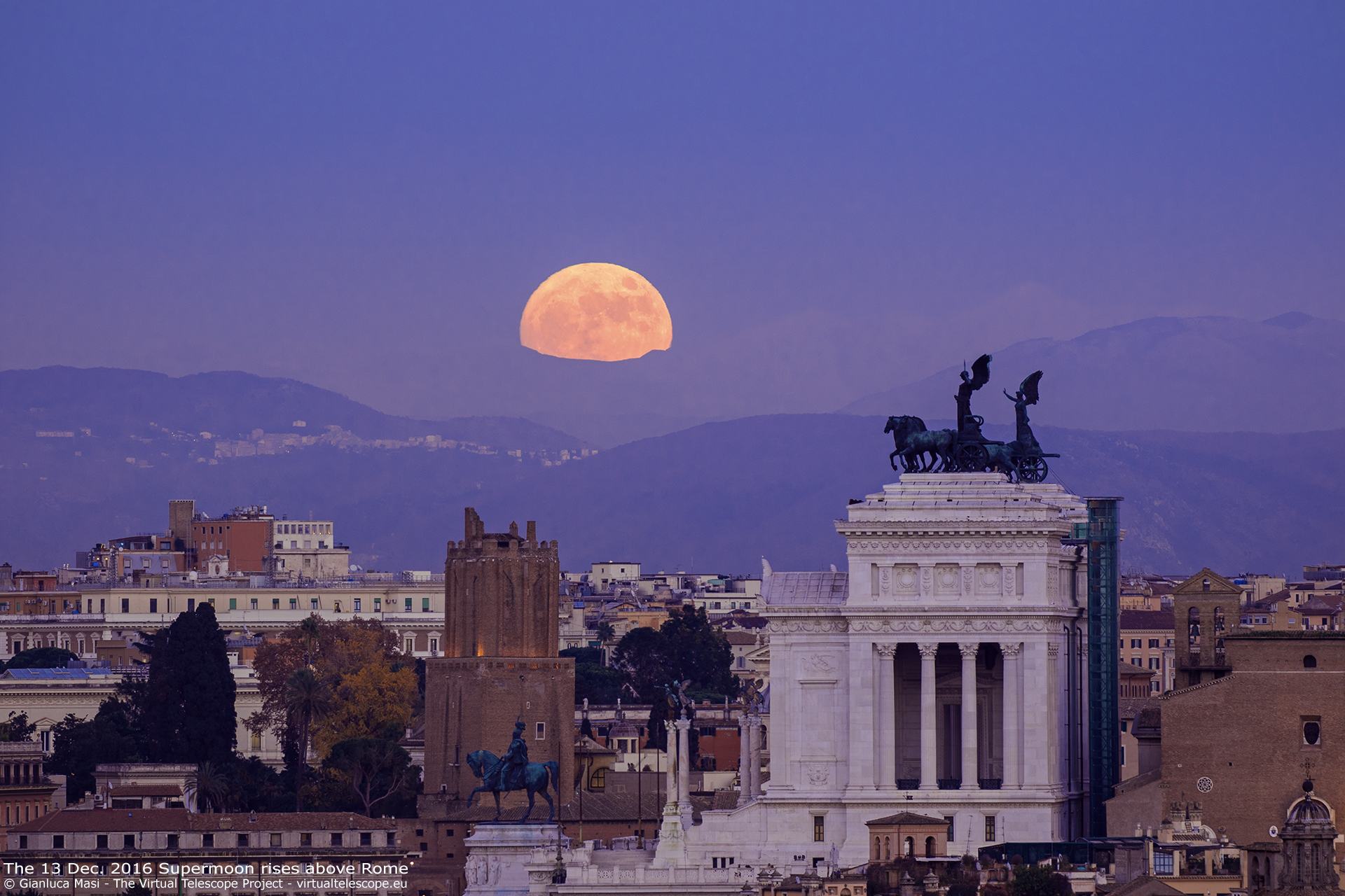 Super-Moonrise in Rome