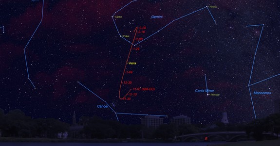 skywatching Asteroid Vesta at Opposition