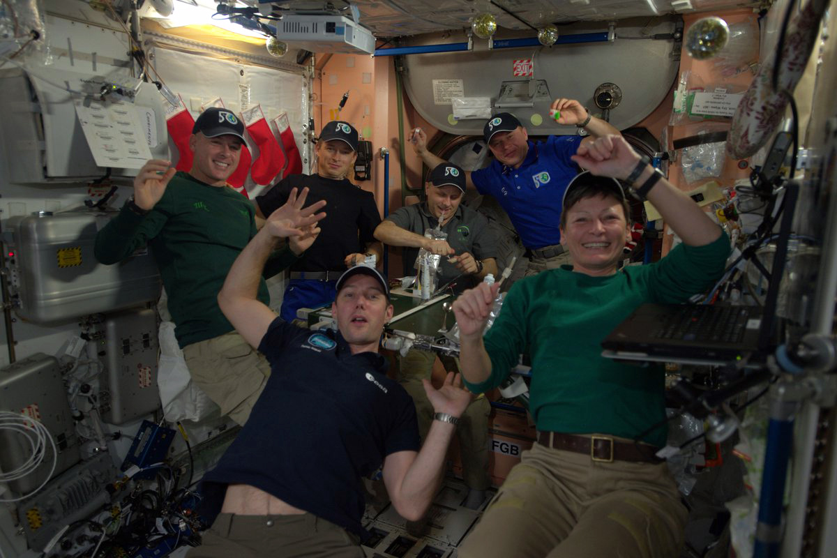 Astronauts Ring in the New Year with Space Station Shenanigans