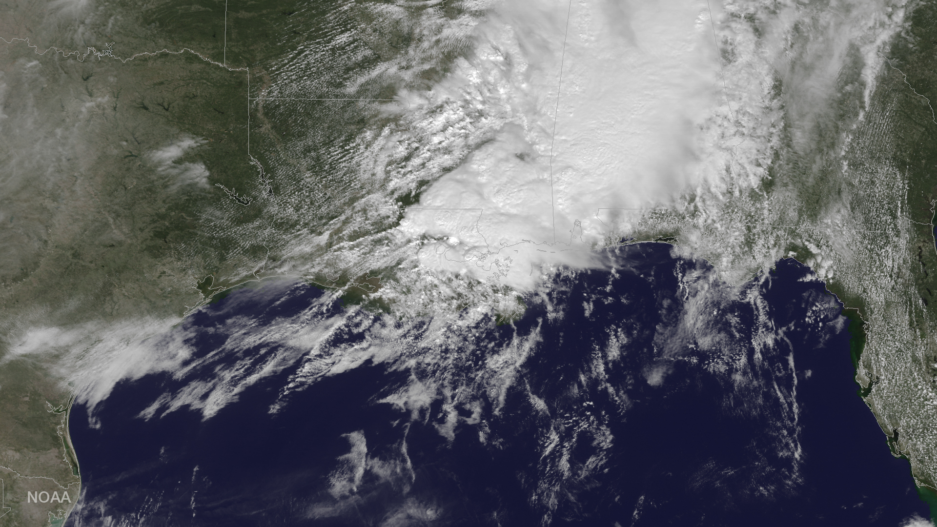 Satellite Sees Louisiana Tornado Storm System from Space