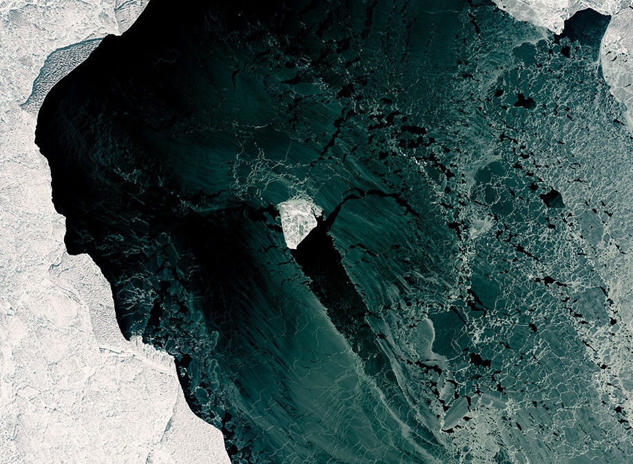 Floating Ice Diamond Dazzles from Space