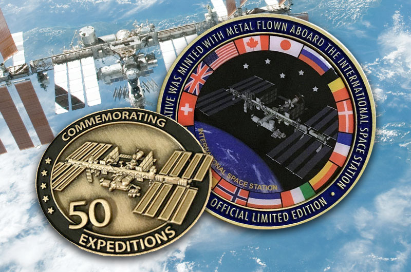 NASA Marks 50 Space Station Expeditions With Flown Metal Mementos