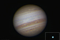 This photo of Jupiter was taken on  Sept. 20, 2010 when Jupiter made its closest approach to Earth since 1963. (Uranus [insert] was visible through telescopes near Jupiter.)