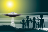 Aliens with UFO