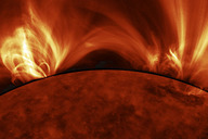 This zoomed-in image shows how the Sun's magnetic field shapes hot coronal plasma. Photos like this highlight the ever-changing connections between gas captured by the Sun's magnetic field and gas escaping into interplanetary space.