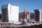 A view of the NASA Orbiter OV-101 Enterprise on the launch tower as it would appear prior to launch. 
