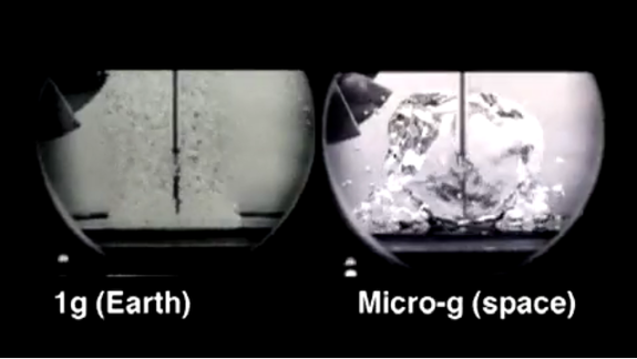 In space, bubbles created by boiling water tend to be bigger than they are on Earth. 