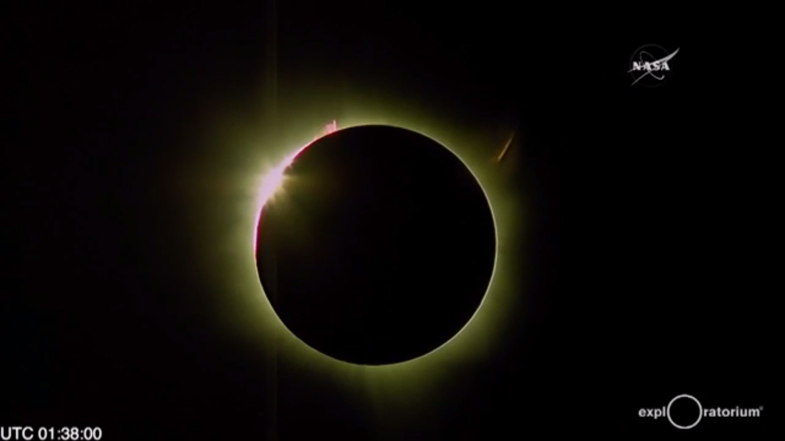 Total solar eclipse viewed from Woleai Island in Micronesia in 2016